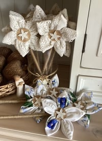 Image 7 of Memory flowers custom created from a clients loved ones doily collection 