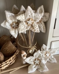 Image 8 of Memory flowers custom created from a clients loved ones doily collection 