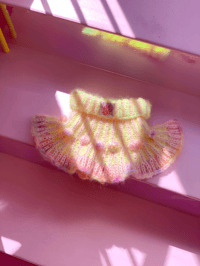 Image 4 of Sofie and Iris Pastel Neon, Pale Pink and warm Multi-Colour Mohair and Merino Collar