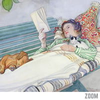 Image 2 of Woman Lying on a Bench | Carl Larsson - 1913 | Art Poster | Vintage Poster