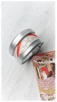 Image 1 of ESSENTIAL OBI medium Bangles - Silver Kyoto - solo S size - 20% off