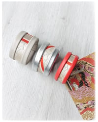 Image 13 of ESSENTIAL OBI medium Bangles - White Kyoto - solo S size - 20% off