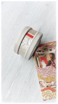 Image 1 of ESSENTIAL OBI medium Bangles - White Kyoto - solo S size - 20% off