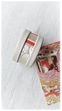 Image 9 of ESSENTIAL OBI medium Bangles - White Kyoto - solo S size - 20% off