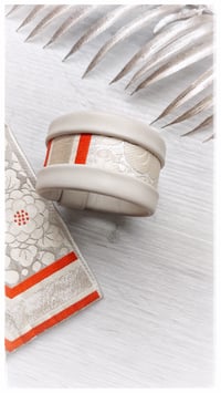 Image 6 of ESSENTIAL OBI medium Bangles - White Kyoto - solo S size - 20% off