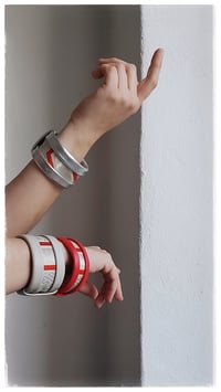 Image 6 of ESSENTIAL OBI small Bangles - RED Kyoto - solo S size - 20% off