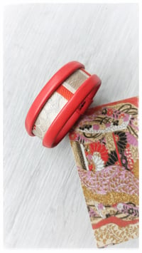 Image 2 of ESSENTIAL OBI small Bangles - RED Kyoto - solo S size - 20% off