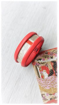 Image 1 of ESSENTIAL OBI small Bangles - RED Kyoto - solo S size - 20% off