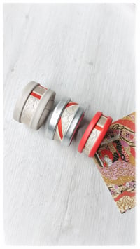 Image 10 of ESSENTIAL OBI small Bangles - RED Kyoto