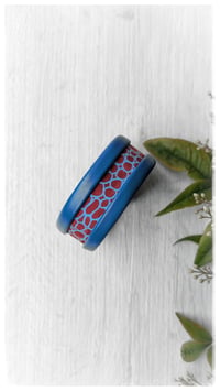 Image 4 of ESSENTIAL small Bangles - blue bubbles - solo S size