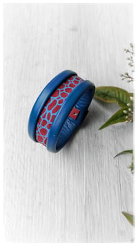 Image 2 of ESSENTIAL small Bangles - blue bubbles - solo S size