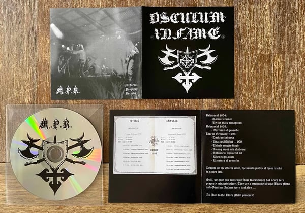 Image of OSCULUM INFAME bonus live and rehearsal CD