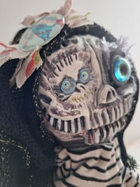 Image 8 of Little Sister Skull Doll. Sculptured Skellington Art Doll. Collector. Unique. Custom Gothic Doll.
