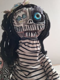 Image 12 of Little Sister Skull Doll. Sculptured Skellington Art Doll. Collector. Unique. Custom Gothic Doll.