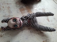 Image 14 of Little Sister Skull Doll. Sculptured Skellington Art Doll. Collector. Unique. Custom Gothic Doll.