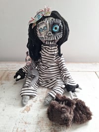 Image 15 of Little Sister Skull Doll. Sculptured Skellington Art Doll. Collector. Unique. Custom Gothic Doll.