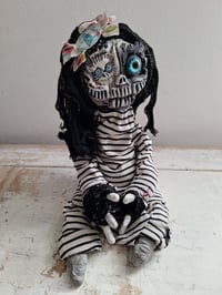 Image 20 of Little Sister Skull Doll. Sculptured Skellington Art Doll. Collector. Unique. Custom Gothic Doll.