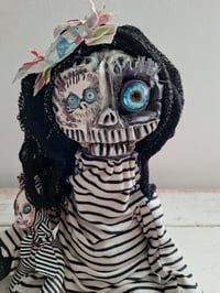 Image 22 of Little Sister Skull Doll. Sculptured Skellington Art Doll. Collector. Unique. Custom Gothic Doll.