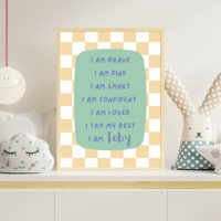 Image 5 of Checkerboard Personalised Affirmation Print