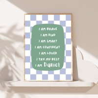 Image 4 of Checkerboard Personalised Affirmation Print