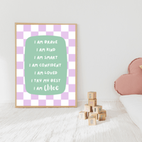 Image 2 of Checkerboard Personalised Affirmation Print