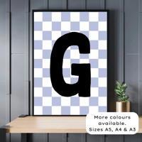 Image 1 of Checkerboard Initial Print