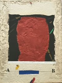 Image 3 of Original James Coignard Etching W/Mixed Media Collage on Handmade Paper, Shadowbox Framed