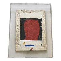 Image 1 of Original James Coignard Etching W/Mixed Media Collage on Handmade Paper, Shadowbox Framed