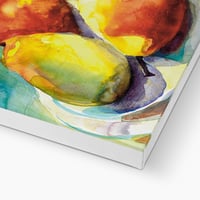 Image 3 of Pears on a plate Canvas Print