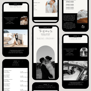 Image of Mobile Wedding Itinerary Digital Canva Template ❤︎