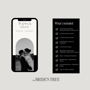 Image of Mobile Wedding Itinerary Digital Canva Template ❤︎