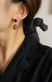 Image 2 of Black & Smoky Drop Earring