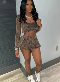 POPPIN DENIM WASHED SET 