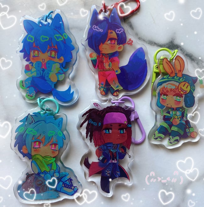 DRAMAtical Murder 2.5 inch Glitter Epoxy Charms