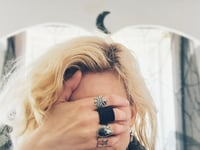 Image 2 of LOVESONG black velvet statement ring