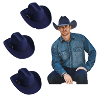  Ethnic Chic Cowboy Hat - Unisex Jazz Hat with Bull Decor