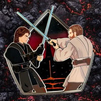 Image 1 of Standard Grade - "High Ground" Anakin vs Obi wan large 2 layer pin on pin