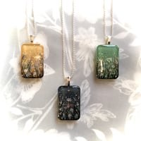 Image 4 of Custom Heritage Floral Meadow Hand Painted Pendant - With Memorial Ashes