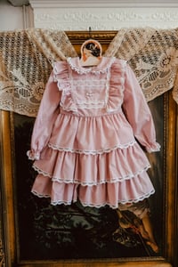 Image 1 of Vintage Pink Ruffle Dress