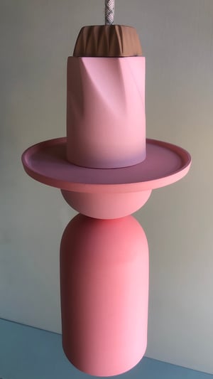Image of 'sweets and porcelain' lamp framboesa e biscoito