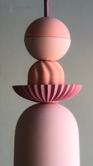 Image of 'sweets and porcelain' lamp laranja e toranja