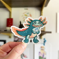 Image 1 of Flame Eater Axolotl, eco sticker