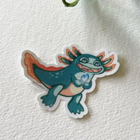 Image 2 of Flame Eater Axolotl, eco sticker