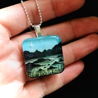 Image 5 of Wastwater Lake District Painted Resin Pendant