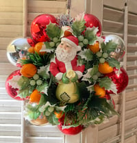 Vintage Santa Claus Christmas Wreath