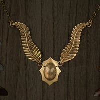 Image 1 of Ferns and Moss Necklace - Brass