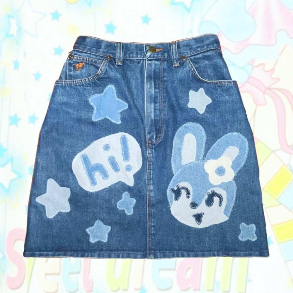 Bunny denim skirt 