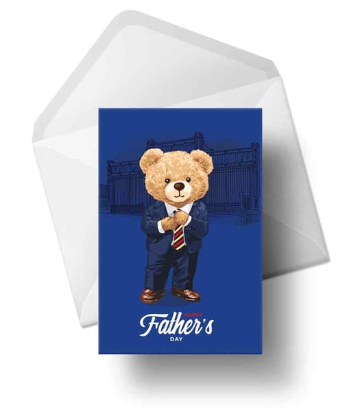 Image of Rangers Father's Day Card - Suited & Booted with Retro Tie
