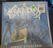 Image of Mortician Zombie Apocalypse LP Vinyl Record Sea Blue with Splatter