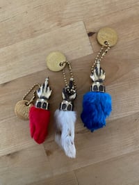 Image 2 of FUCK LUCK RABBIT FOOT KEYCHAIN